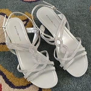 Bandolino strappy rhinestone wedge sandals